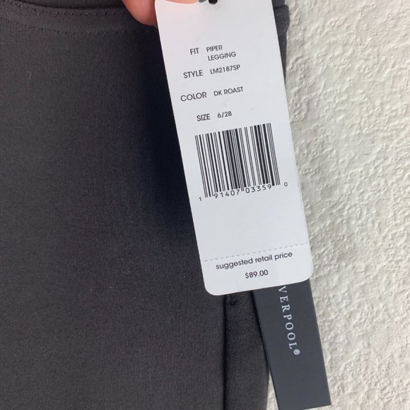 Liverpool Los Angeles Womens Dark Roast Pull On Piper Legging Pants Size 6/28 - Picture 12 of 12